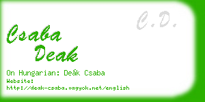 csaba deak business card